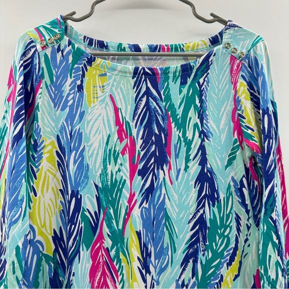Lilly Pulitzer‎ Sophie Multicolor Light As A Feather UPF+ 50 3/4 Sleeve Dress M - Picture 3 of 14